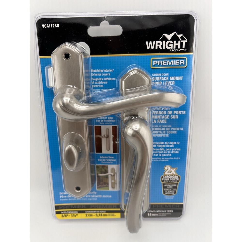 Wright Products Castellan Surface Lever Mount Latch with Deadbolt VCA112SN